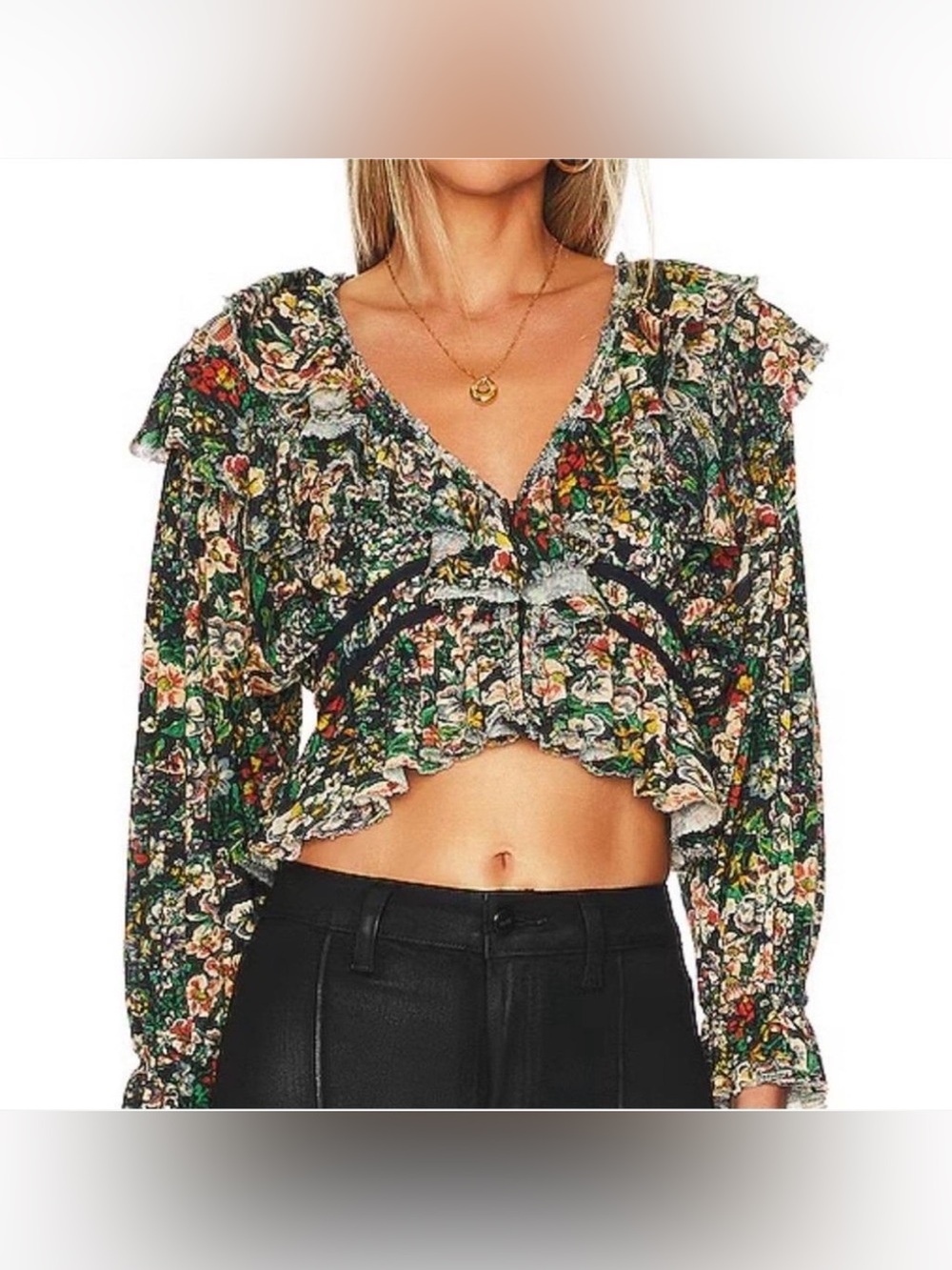 Free People Rudi Ruffle Top